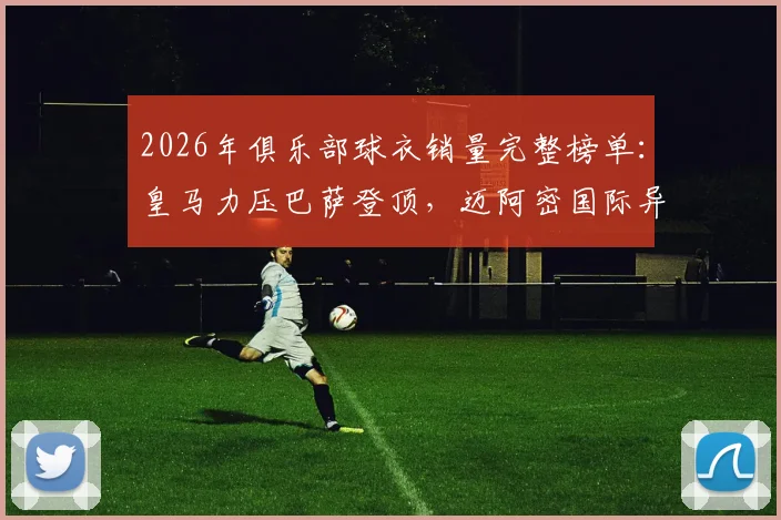 2026年俱乐部球衣销量完整榜单：皇马力压巴萨登顶，迈阿密国际异军突进入前五，附正版购买渠道指南